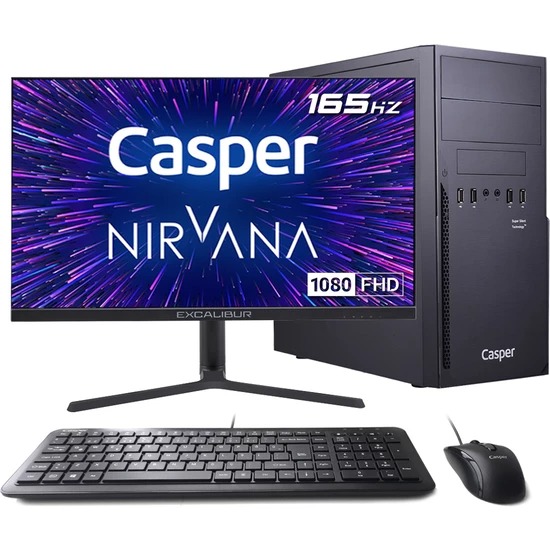 Casper Nirvana N2H.1140-8700R-245 İntel Core i5 11400 8GB 1TB + 960GB SSD Windows 11 Pro 24.5'' Masaüstü Bilgisayar